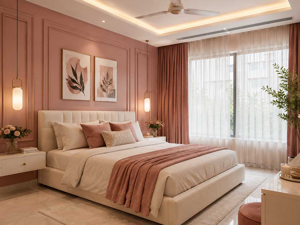 Modern bedroom for residential interior design