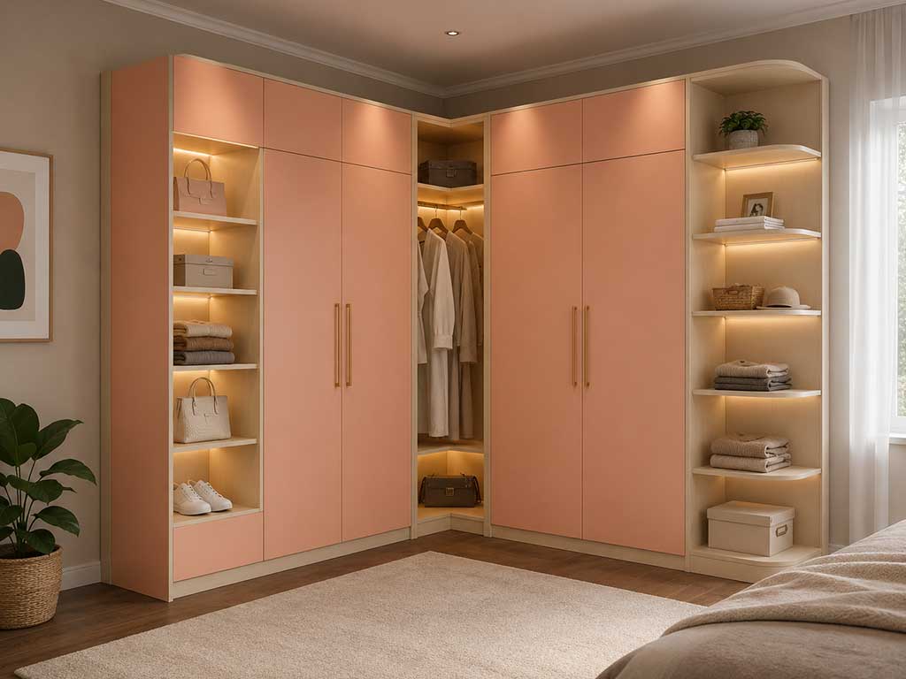Corner Wardrobe Storage Solution