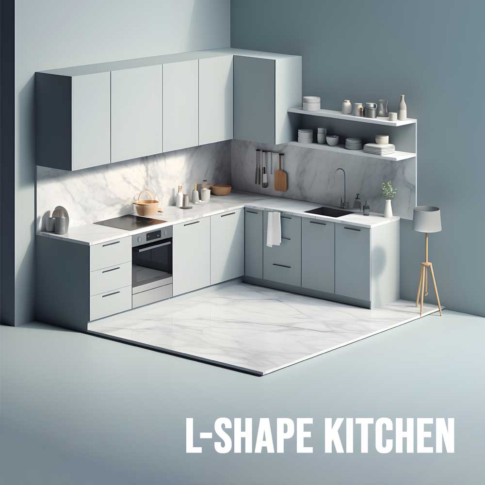 L-Shape Modular Kitchen Design
