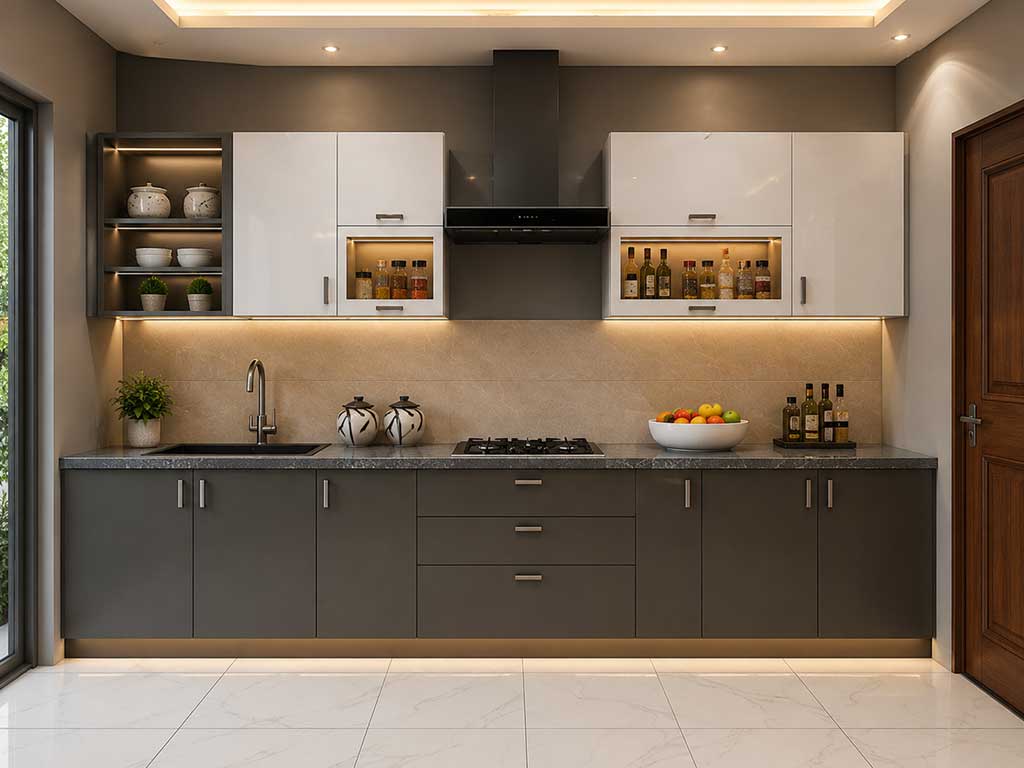 Modular kitchen in residential interior