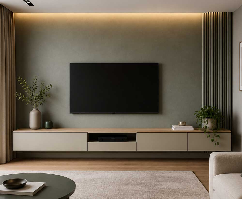minimalist TV Unit design