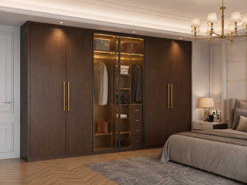 Customized wardrobe for residential bedroom